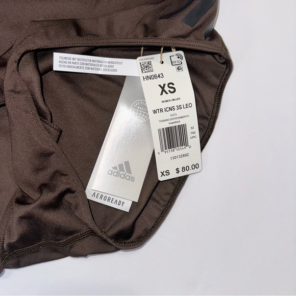 adidas Brown open front One-Piece Swimsuit - Picture 2 of 4